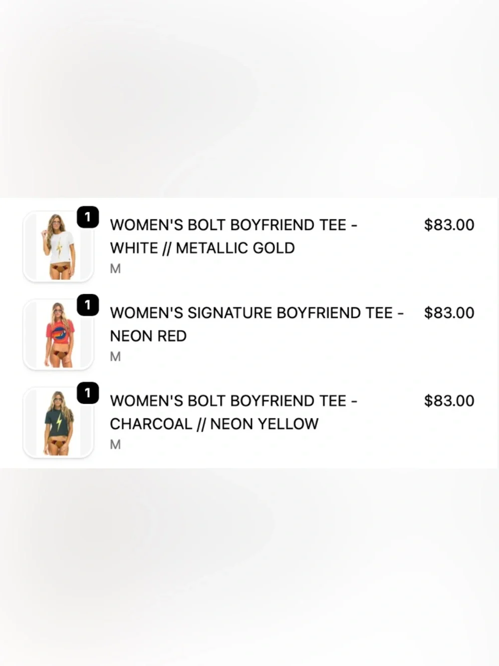 Aviator Nation Gold Bolt Boyfriend Tee - Picture 3 of 3